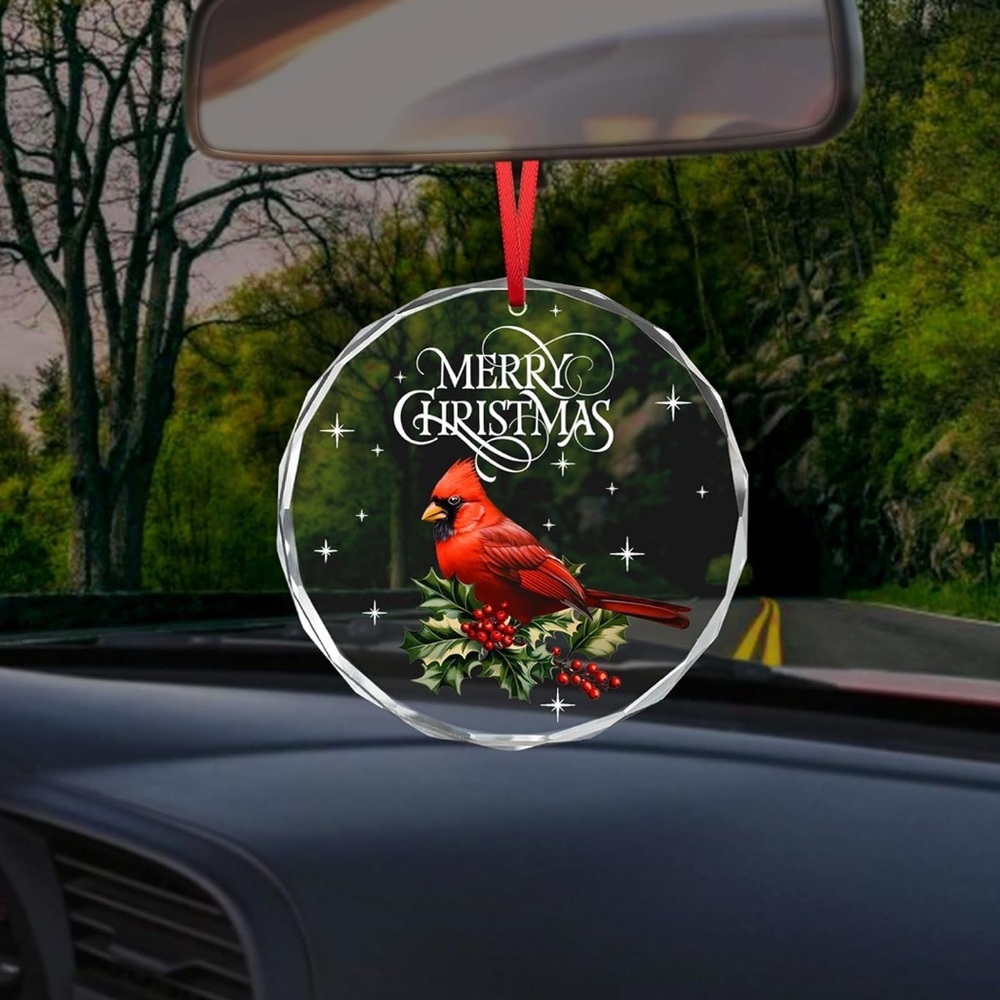 Crystal Cardinal Ornament When Cardinals Appear Angels are Near Christmas Tree - Picture 6 of 9